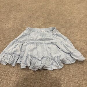 Princess Polly Soft Blue Ruffle Skirt
